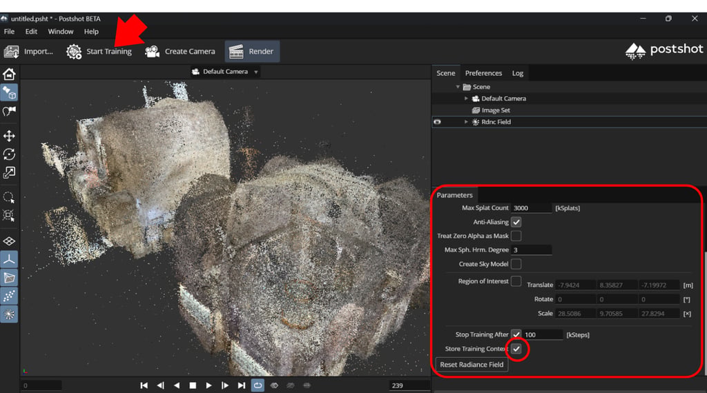 3D Gaussian Splatting Workflow and Parameter Test Results with ...